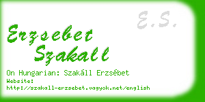 erzsebet szakall business card