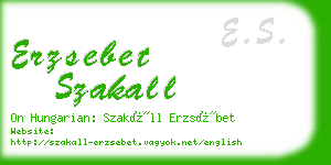 erzsebet szakall business card